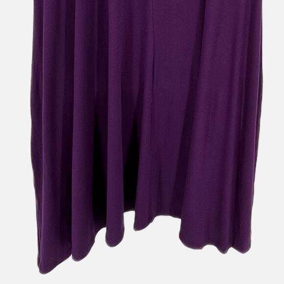 BBA Midi Keyhole Shirt Dress in Purple Plus Size 1X - Picture 7 of 9